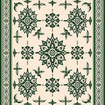 Elegant Medallion Design with Repetitive Interlocking (Ivory) - ODIKA
