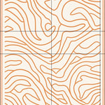 Contemporary Interlocking Wave Grid with Undulating Motifs (Orange) - ODIKA