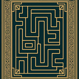 Ancient Mosaic Labyrinth Timeless Artifact Treasure (Gold) - ODIKA