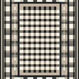 Monochrome Tilework Graphic Check(Beige)