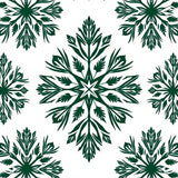 Winter Solstice Starburst with Interlocking Snowflake Motifs(Green)