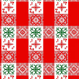 Festive Checkerboard with Holiday Inspired Accents(Red)