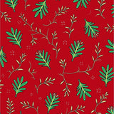 Ornate Pinecone Spiral with Ivy Vines and Glimmering Snow Dusting(Red)