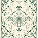 Elegant Swirl Medallion Abstract Boho Modern Artisan (Beige)