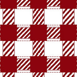 Festive Holiday Welcome Layered Buffalo Plaid Doormat(Red)