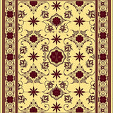 Rose Garden Damask with Interlocking Vine Motifs(Beige)