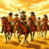 Prairie Stampede Artistic Display Cover(Brown)