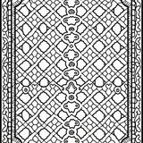 Inspired Lattice Boho Style Non Shedding Floor Covering(Black)