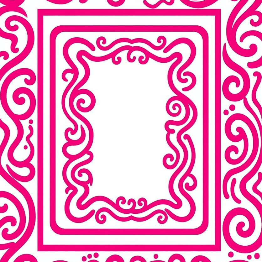 Luxurious Swirl Elegant Vibrant Contemporary Decorative (Pink) - ODIKA