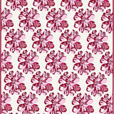 Vintage Botanical Mosaic Featuring Interlocking Petal Motifs (Pink) - ODIKA
