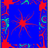 Abstract Graffiti Splash Decorative Cartoon Modern Pop(Blue)