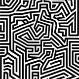 Abstract Maze Design With Bold Contrasting(Black)
