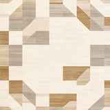 Whimsical Octagonal Beige Hues & Artistic Abstract Design(Beige)