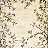 Heirloom Style Faded Botanical Area for Comfort(Beige)