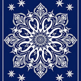 Celestial Starburst Shag with Radial Design(Blue)