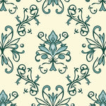 Enchanting Floral Symphony Damask Nouveau Inspired Jewel (Ivory) - ODIKA
