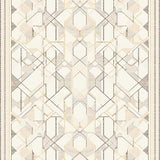 Elegant Beige Ivory with Angular Geometric Motif(Beige)