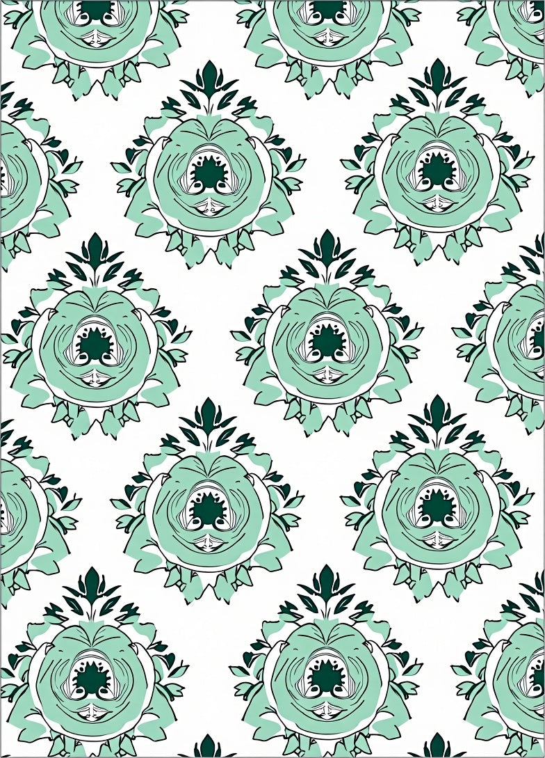 Enchanted Garden Floral Entrance with Cascading Petal Design (Green) - ODIKA