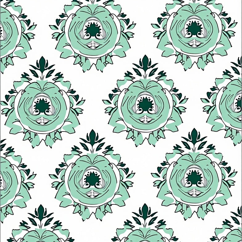 Enchanted Garden Floral Entrance with Cascading Petal Design (Green) - ODIKA