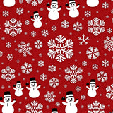 Glittering Snowflake Floor with Jolly Winter Character Motifs(Red)