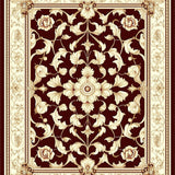 Inspired Rococo Floral Panel with Latticework and Baroque Flourishes(Red)