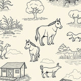 Provincial Ranch Nostalgic Agrarian Sketch(Beige)