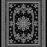 Snowflake Holiday Accent with Festive Motifs(Black)