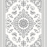 Salle Garnier Elegant Floral Medallion(Black)