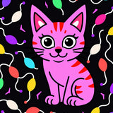 Quirky Sparkling Tabby Jester Yuletide Entertainment Throw(Pink)