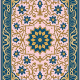 Heritage Filigree Design with Blooming Petals and Foliage (Pink)