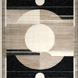 Abstract Moon Phase Beige & Black(Beige)