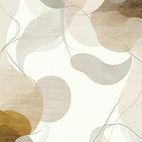 Ethereal Beige & Cream Area Serene Abstract Swirls for Home(Beige)