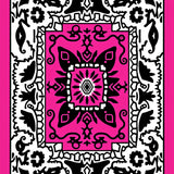 Abstract Medallion Design with Symmetrical(Pink)
