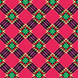 Festive Tartan Interlocking Heritage with Seasonal Flair(Pink)