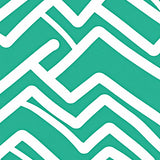Chevron Zigzag Striped Floor with Contemporary Wave Design(Teal)