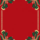 Winter Pine Interlocking Motif with Festive Embellished Borders(Red)