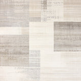 Chic Geometric Beige with Abstract Patterned Distress Effects(Gray)