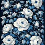 Elegant Floral Carpet Non Slip Floor Rug Modern Home Decor(Blue)