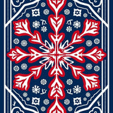 Festive Snowflake Medallion Winter Holiday(Blue)