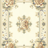 Abstract Modern Beige and Ivory(Beige)