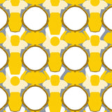 Hexagonal Honeycomb Grid Modern Abstract Art(Yellow)