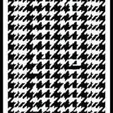 Classic Entryway Rug with Black and White Houndstooth Inspired Pattern(Black)