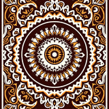 Boho Paisley Medallion Printed Machine (Brown)