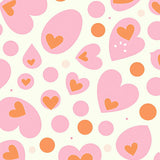 Confetti Dots with Playful Interlocking Shapes (Pink)