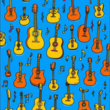 Bright Playroom Guitar Illustration(Blue)