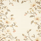 Chic Floral Area Whimsical Blossom Non Slip Flower Mat(Beige)