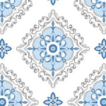 Elegant Floral Medallion with Delicate Vine Embellishments (White) - ODIKA