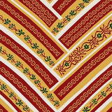 Retro Autumn Chevron with Delicate Floral Filigree Details(Burgundy)