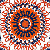 Burst Ornamental Tapestry Design Pile Indoor Floor Covering (Orange)