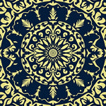 Low Pile Design Easy Clean with Anti Skid Backing (Blue) - ODIKA